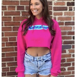 Natural‎ Light Pink Crop Sweatshirt